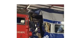 accident feroviar intre doua trenuri