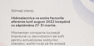 mesaj transmis de hidroelectrica