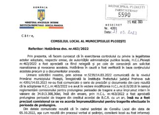Prefectura Prahova o întoarce ca la Ploiești în scandalul comisionului din creditul BCR. Reacția consilierilor locali adresa Prefectura Prahova